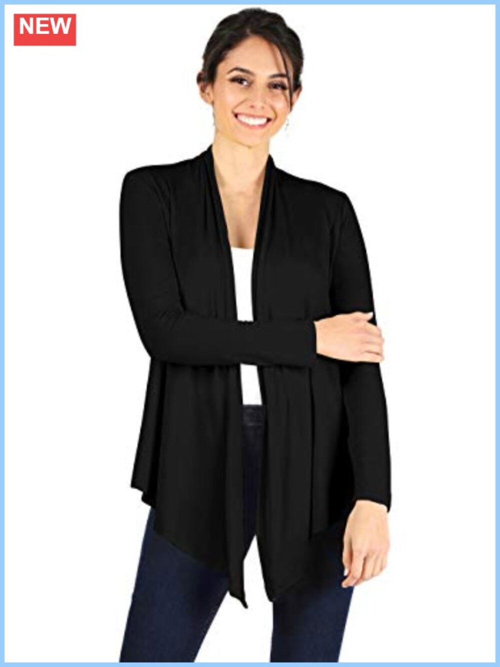 Lightweight Long Sleeve Cardigan Women Reg Plus Size Open Drape Summer